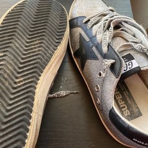 Unique black/silver Golden Goose sneakers